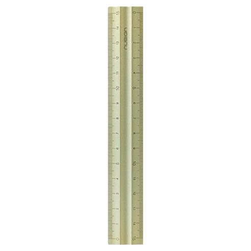 델리 누사인 알루미늄 직자 휴대용 양면 눈금자 15cm, 그린, 1개