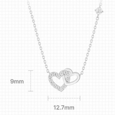 제이에스티나 여성용 더블 하트 목걸이 + 쇼핑백 + 케이스 + 메시지카드 후기 분석 - 전체 패키징