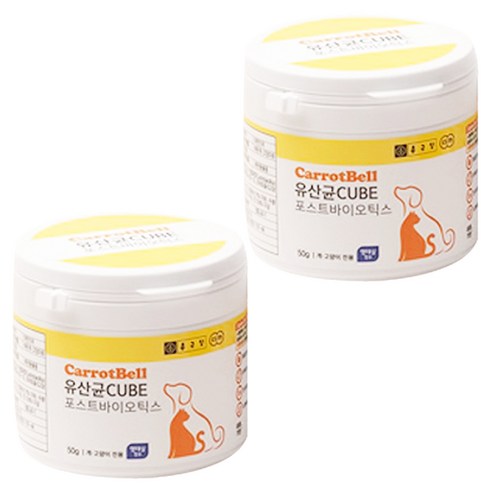 캐롯벨 반려동물 큐브 영양제 명태, 50g, 장건강/유산균, 2개