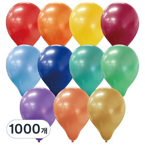 펄 라운드 풍선 30cm, 랜덤발송, 1000개