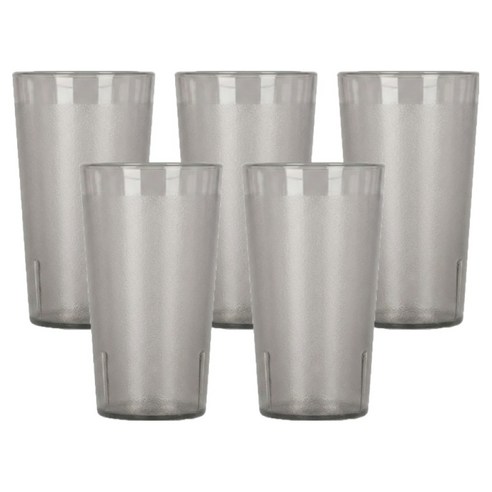 리빙메이트 국산 PC 안깨지는 물컵 340ml, 스모그, 5개