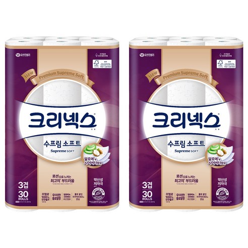 크리넥스 수프림 소프트 천연펄프 3겹 화장지 솔직 후기 | 실사용자 리뷰 분석 - 상품 이미지 1