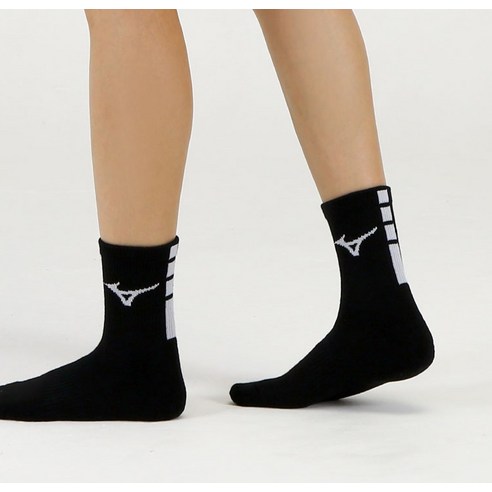 미즈노 플레이 더블 쿠션 미드 스포츠 양말 후기 분석 - 제품 마감 및 박음질 상태