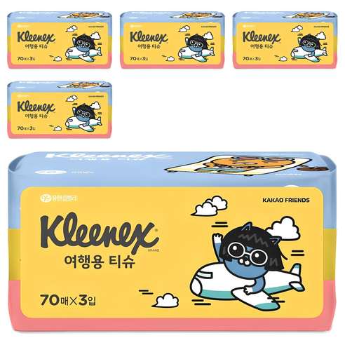 크리넥스 카카오프렌즈 여행용 티슈 70매입, 15개 실사용 후기 | 효과 있을까? - 상품 이미지 1