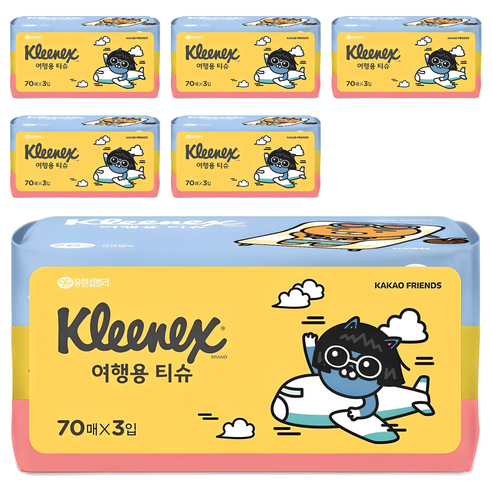 크리넥스 카카오프렌즈 여행용 티슈 70매입, 18개 실사용 후기 | 효과 있을까? 썸네일