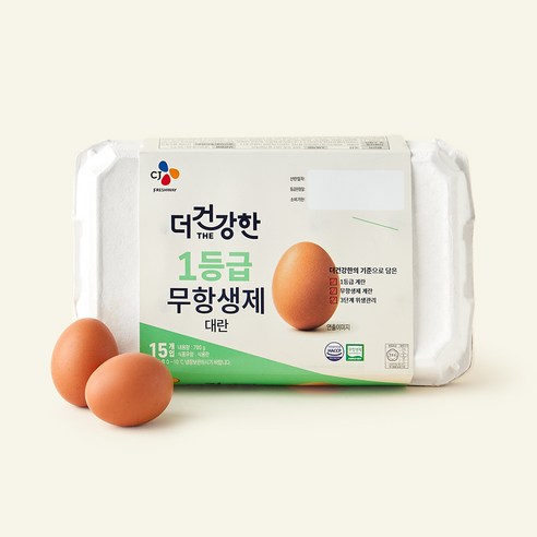 CJ프레시웨이 더건강한 1등급 무항생제 대란, 15구, 1개