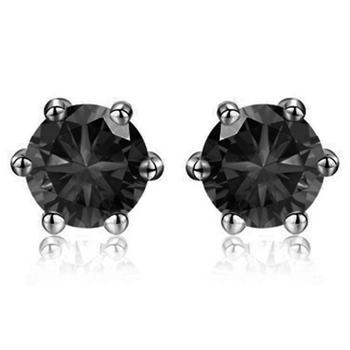 엔클레어 여성용 6프롱 Simulant Diamond 2캐럿 귀걸이 8mm