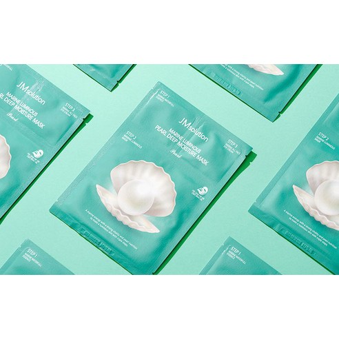 제이엠솔루션 청광 마린 진주 딥 모이스처 마스크 펄 후기 분석 - 넉넉한 수량 2박스 세트