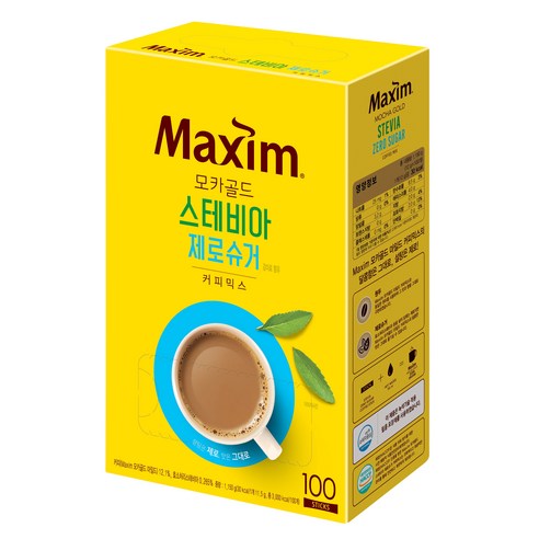 맥심 모카골드 스테비아 제로슈거 커피믹스, 11.5g, 100개입, 1개