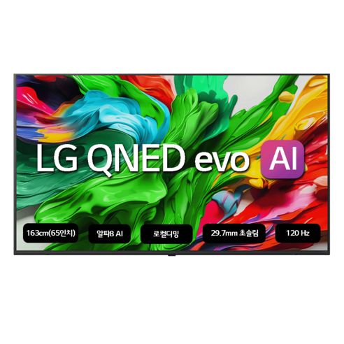 LG전자 4K UHD QNED evo AI TV, 163cm(65인치), 65QNED85AXA, 벽걸이형, 방문설치 163cm(65인치), 65QNED85AXA, 벽걸이형, 방문설치