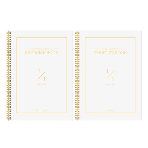 다다 뉴트로 100매 무선 연습장, 화이트골드, 2개