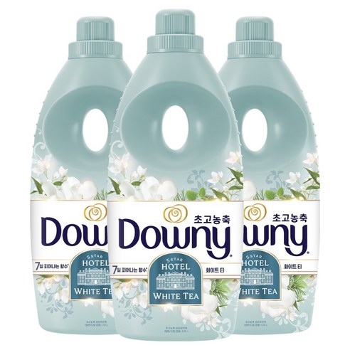 다우니 초고농축 섬유유연제 화이트티 본품, 1.05L, 3개