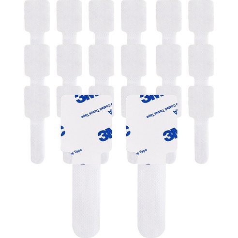 코멧 간편스트랩 전선정리 찍찍이 케이블타이, 화이트, 20개