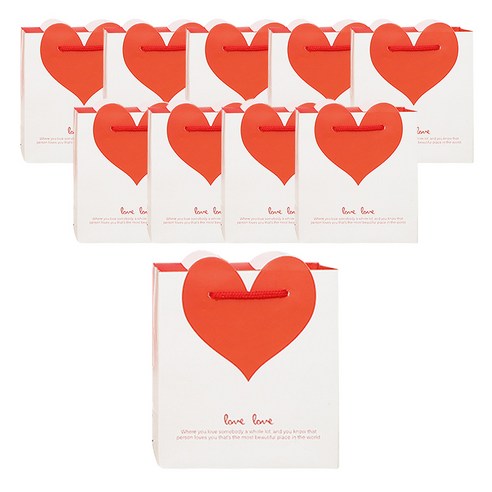 윰스 하트 포장 선물 쇼핑백