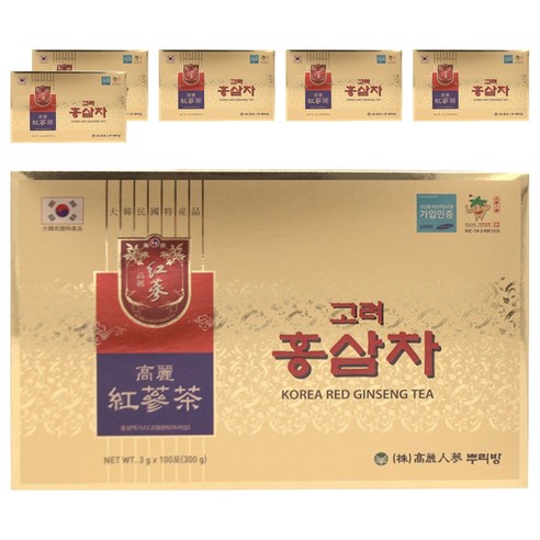 뿌리방 고려 홍삼차, 6개, 300g
