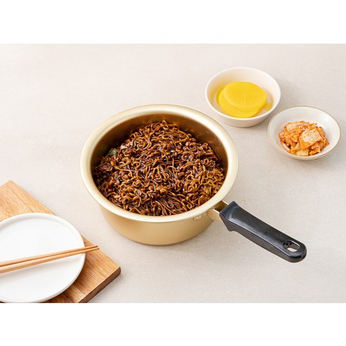 코멧 홈 국내생산 편수 노란 양은냄비 18cm 이미지 4