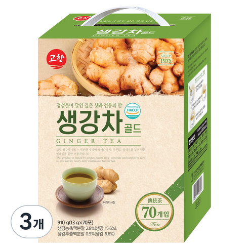고향 생강차 골드, 13g, 70개입, 3개