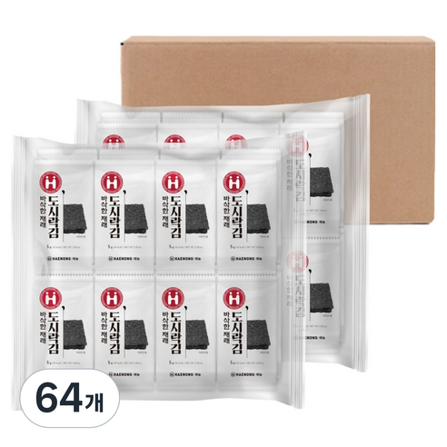 해농 바삭한 재래 도시락김, 5g, 64개