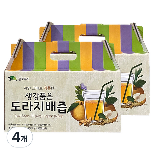 슬로푸드 생강품은 도라지 배즙 30p, 3L, 4개
