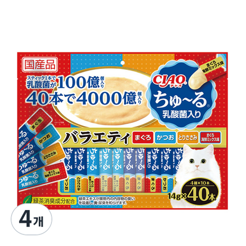 챠오츄르 유산균 버라이어티 40p, 4개