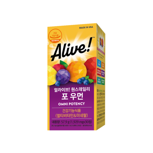 얼라이브 원스데일리 포 우먼 멀티비타민 30정, 1개 이미지 2