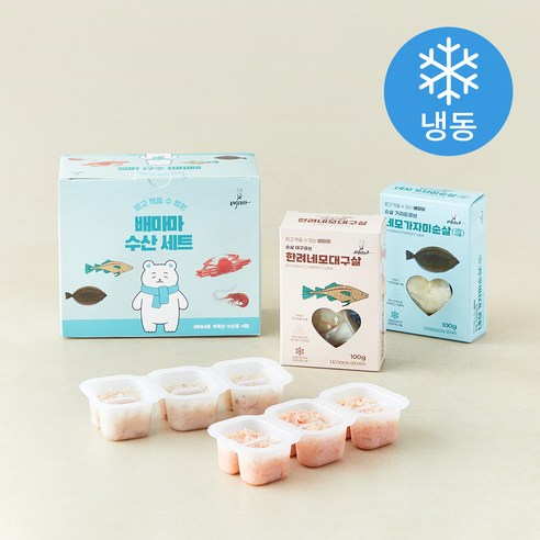 배마마 생선 큐브 수산 세트 380g (냉동), 1세트