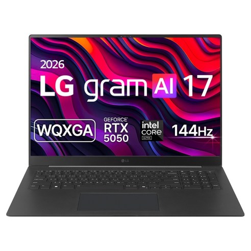 LG전자 2026 그램 프로 17 코어 Ultra7 지포스 RTX 5050 방문설치 옵시디안 블랙 | 17Z90TR-ED7HK × 1TB × 32GB × WIN11 Home
