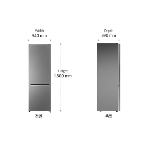 캐리어 클라윈드 피트인 콤비 250L 2도어 냉장고 방문설치 이미지 3