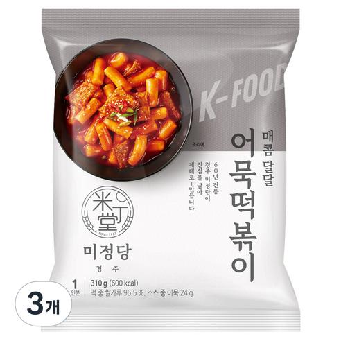 미정당 어묵떡볶이, 3개, 310g