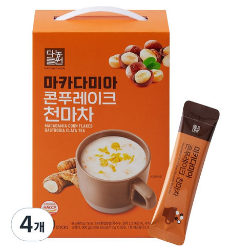 다농원 마카다미아 콘푸레이크 천마차, 18g, 50개입, 4개