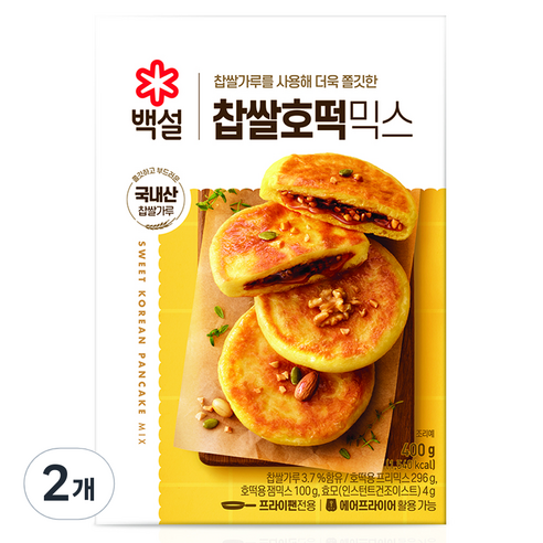 [쿠팡] 백설 찹쌀 호떡믹스, 400g, 2개 (3,980원/와우무료)