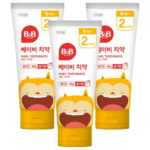 비앤비 베이비지 치약, 40g, 3개