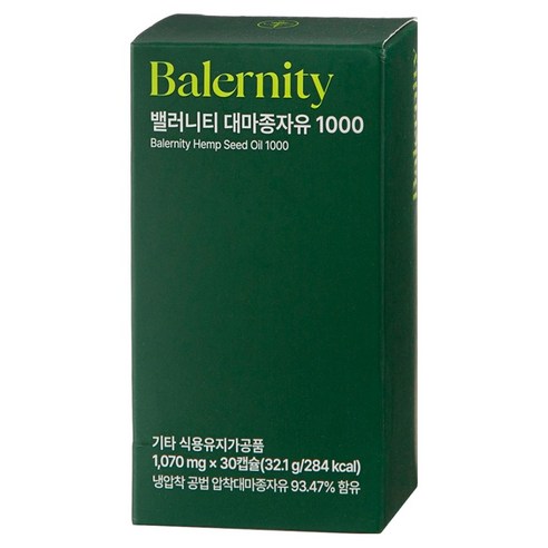 밸러니티 대마종자유 1000 32.1g, 30정, 1개