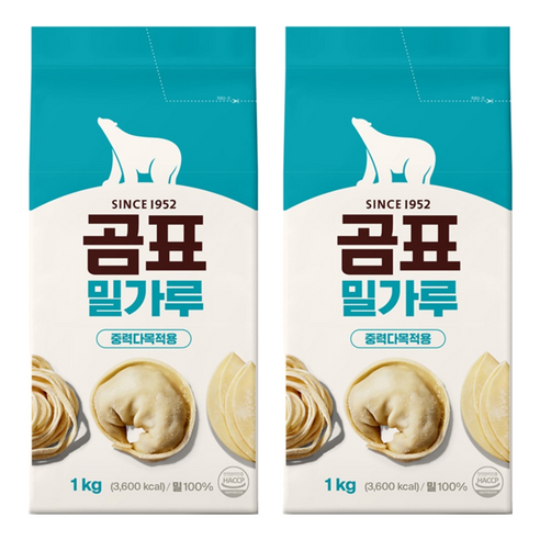 곰표 밀가루 중력다목적용, 1kg, 2개