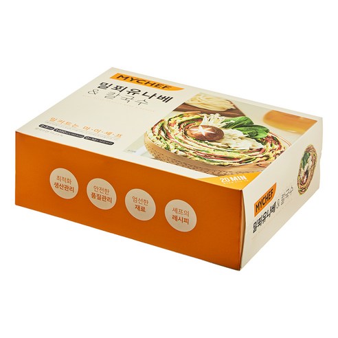 MYCHEF 밀푀유나베 & 칼국수 밀키트 2~3인분 후기 분석 - 마지막 칼국수 사리