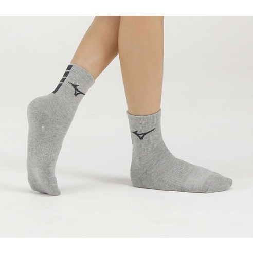 미즈노 플레이 더블 쿠션 미드 스포츠 양말 후기 분석 - 제품 측면 디자인 상세