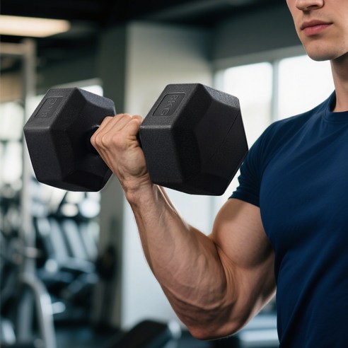 코멧 스포츠 고중량 육각 덤벨 아령 블랙 이미지 4