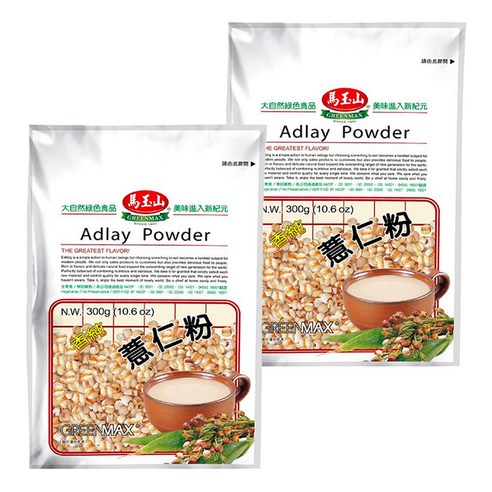 馬玉山 Adlay Powder 薏仁粉 300g, 300g, 2包 - 其他粉類 | 酷澎