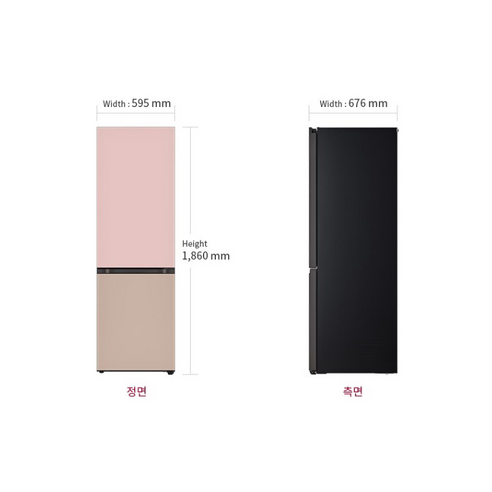[색상선택형] LG전자 오브제컬렉션 344L 2도어 미스트 모던엣지 냉장고 방문설치 이미지 4