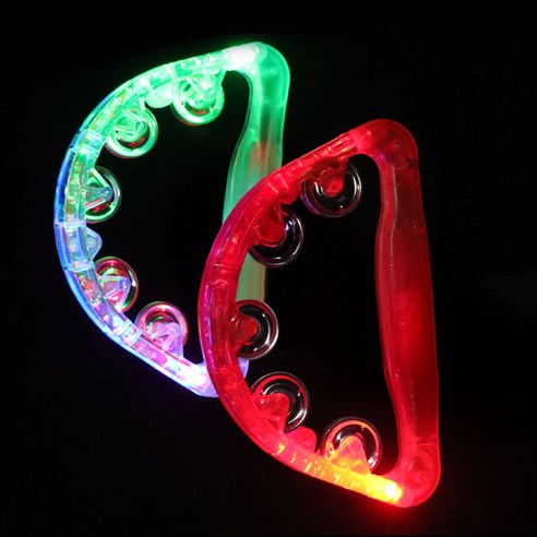펜시픽 파티용품 노래방 LED 탬버린, 랜덤발송, 2개