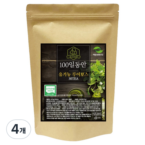 해밀생활건강 유기농 루이보스티, 1g, 4개, 30개입