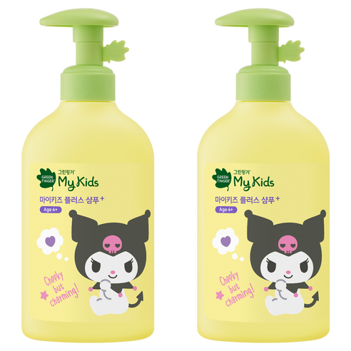 그린핑거 산리오 마이키즈 플러스 샴푸 복숭아향, 320ml, 2개
