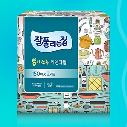 잘풀리는집 뽑아쓰는 키친타월 150매, 2개 이미지 3