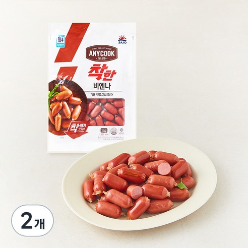 대림선 애니쿡 착한비엔나, 1kg, 2개