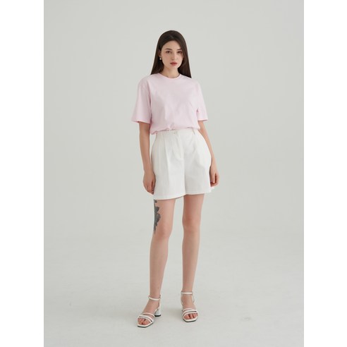 ELLE PARIS 여성용 통기성 베이직 라운드넥 반팔 티셔츠 이미지 3