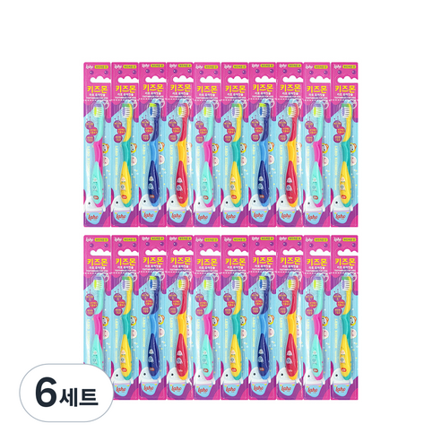 라호키즈 키즈몬 유아칫솔, 랜덤 발송, 6세트, 20개입