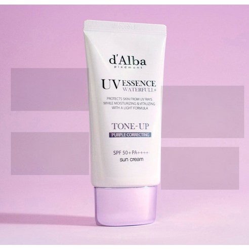달바 워터풀 톤업 선크림 퍼플 SPF50+ PA++++ 50ml x 2p + 세럼 클렌저 3ml x 3p 세트 이미지 4