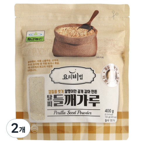 칠갑농산 탈피 들깨가루, 400g, 2개