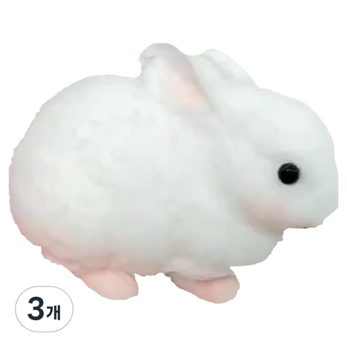 토브라인 집중력향상 말랑말랑 빵떡말랑이 스퀴시 토끼, 3개