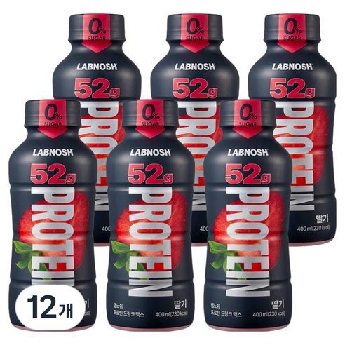 랩노쉬 프로틴 드링크 맥스 딸기, 12개, 400ml